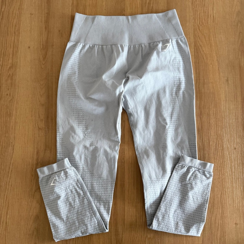 Gymshark Energy+ Seamless Leggings Light Grey Marl Large